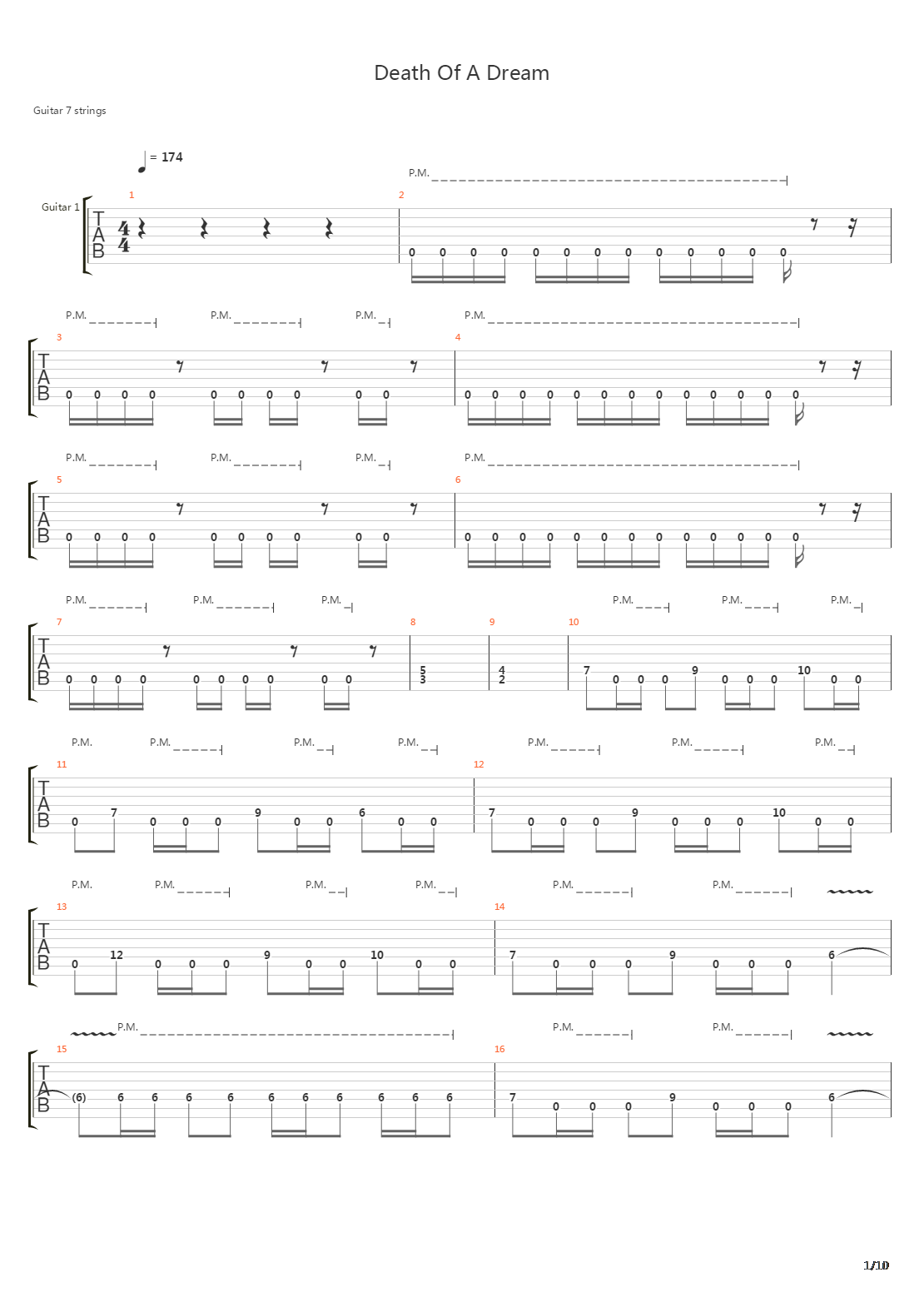 Death Of A Dream吉他谱