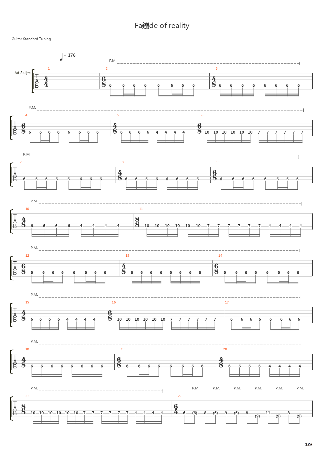 Facade Of Reality吉他谱
