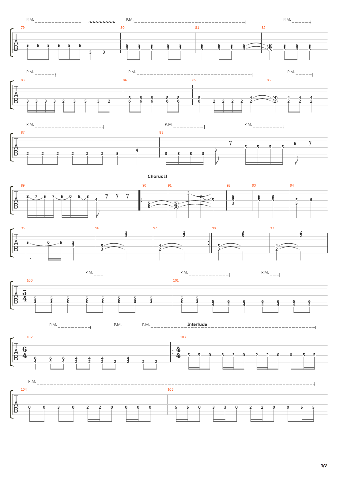 Internal Warfare吉他谱