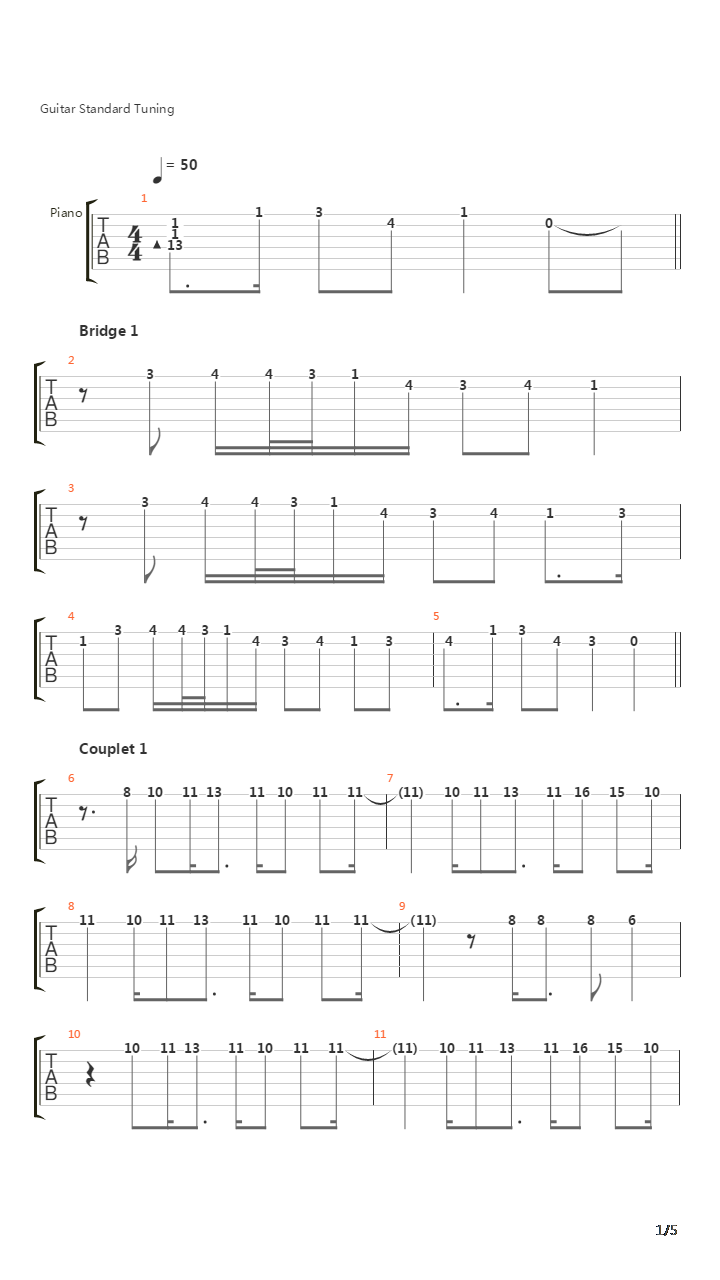 Linger吉他谱