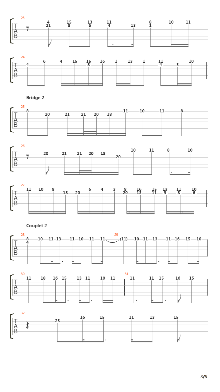 Linger吉他谱