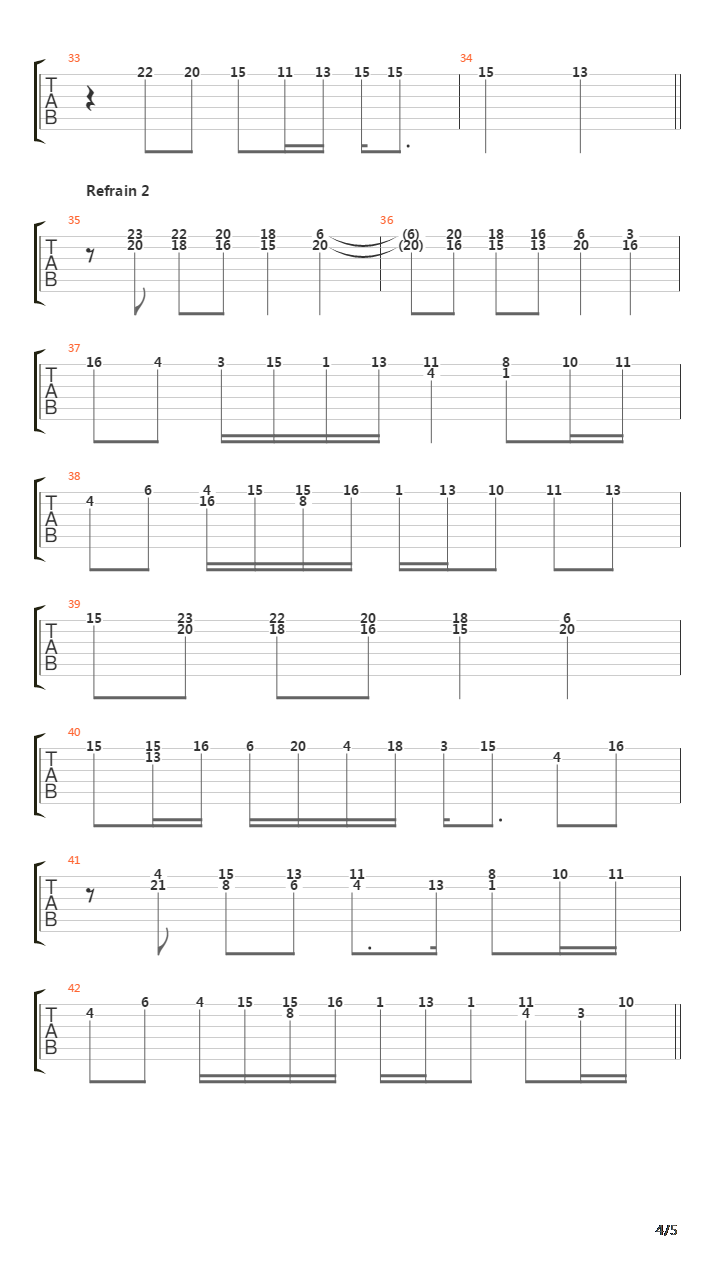 Linger吉他谱