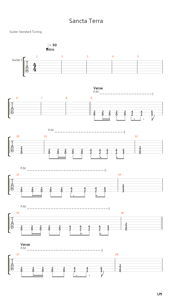 Sancta Terra吉他谱