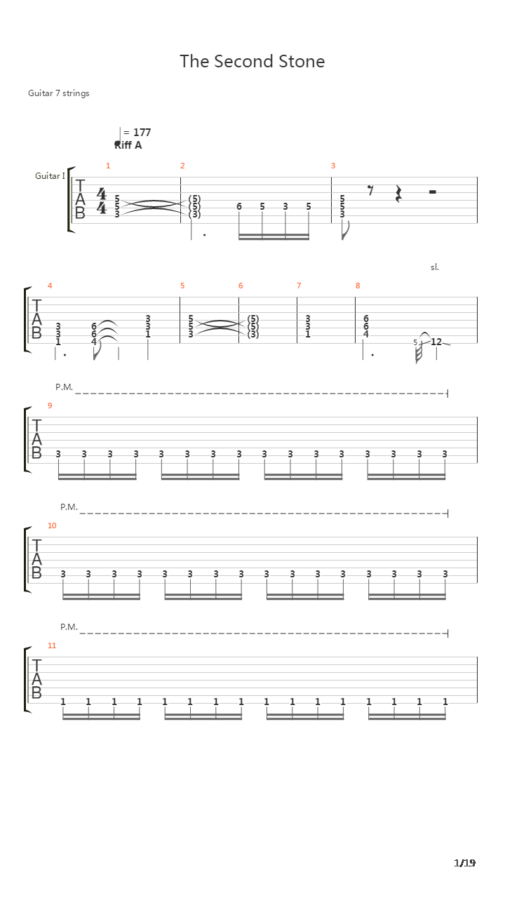 Second Stone吉他谱