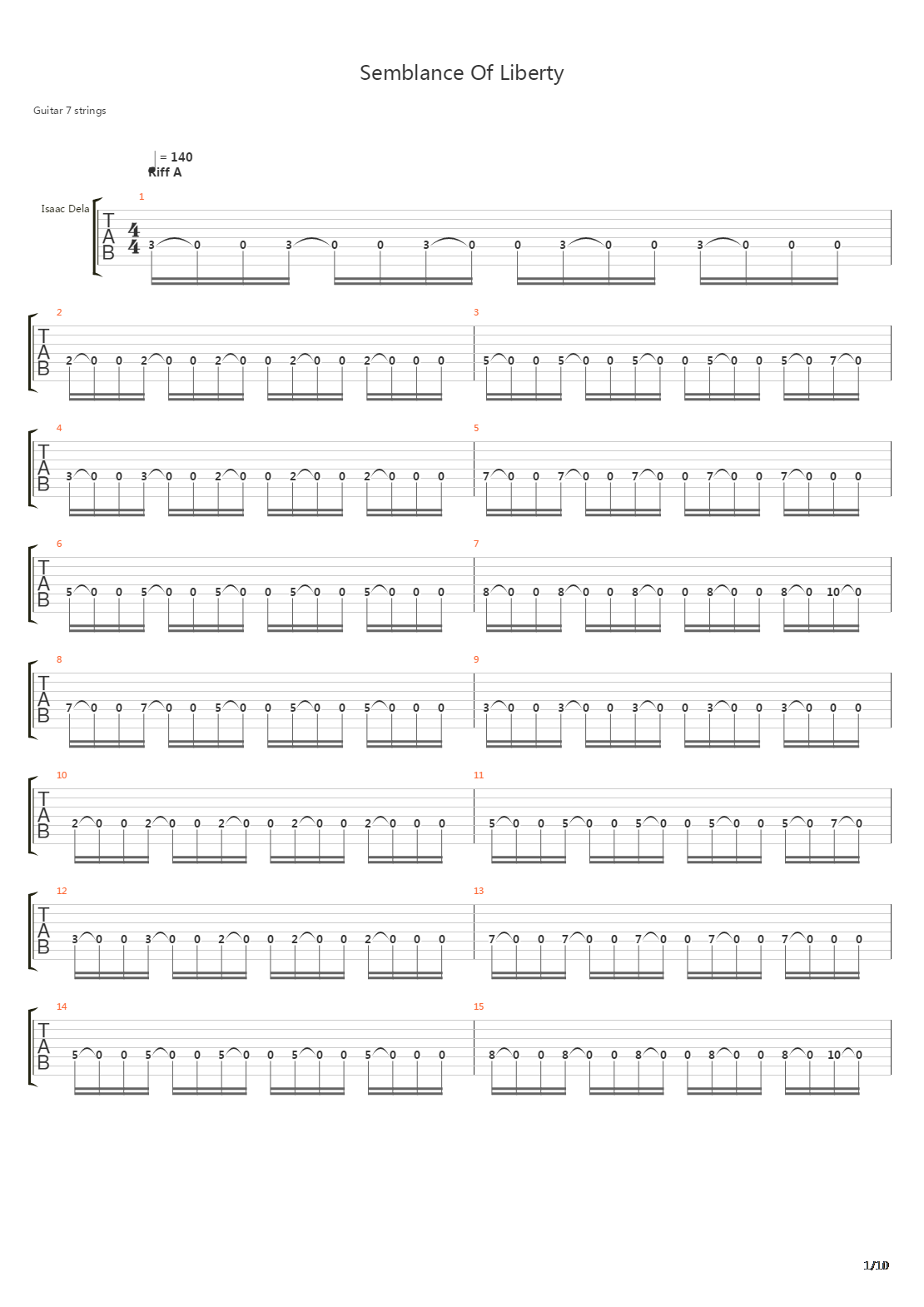 Semblance Of Liberty吉他谱