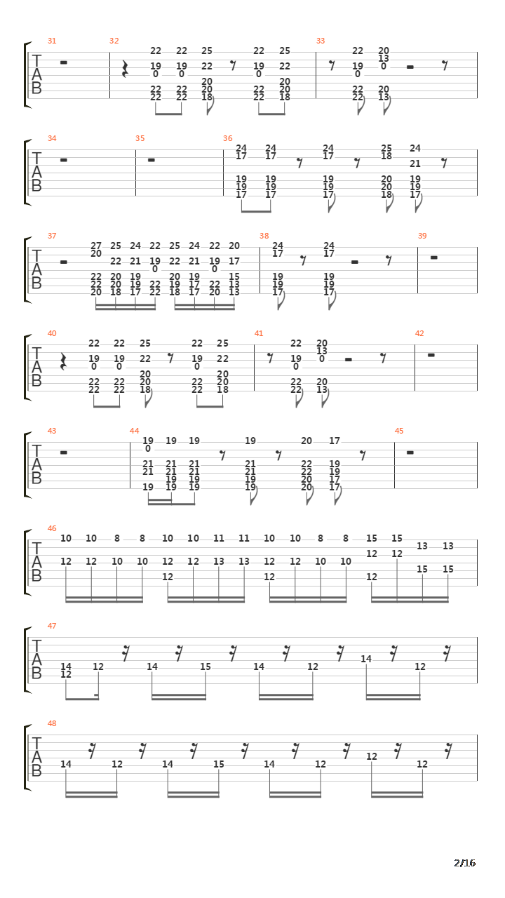 Sense Without Sanity吉他谱