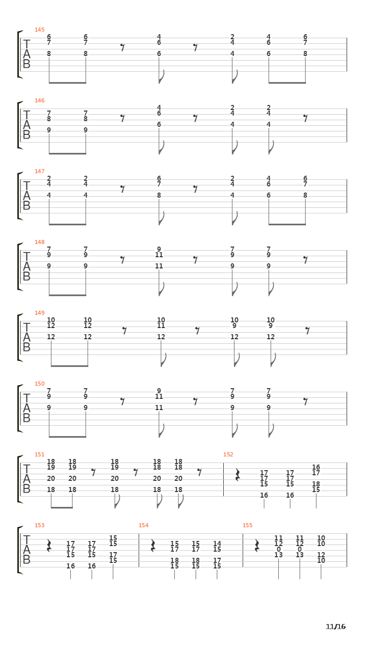 Sense Without Sanity吉他谱