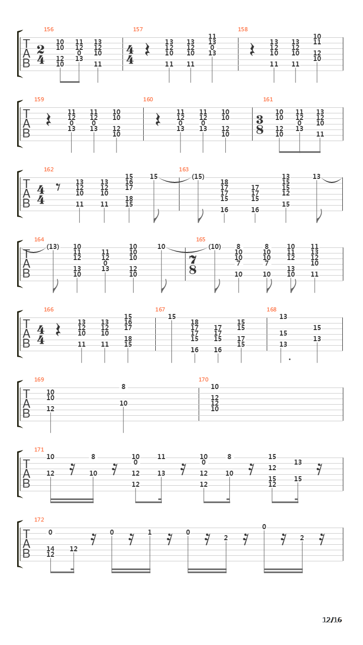 Sense Without Sanity吉他谱