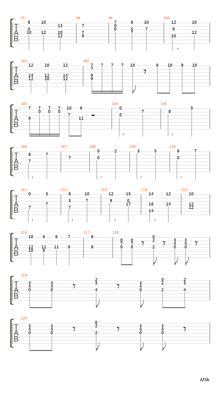 Sense Without Sanity吉他谱