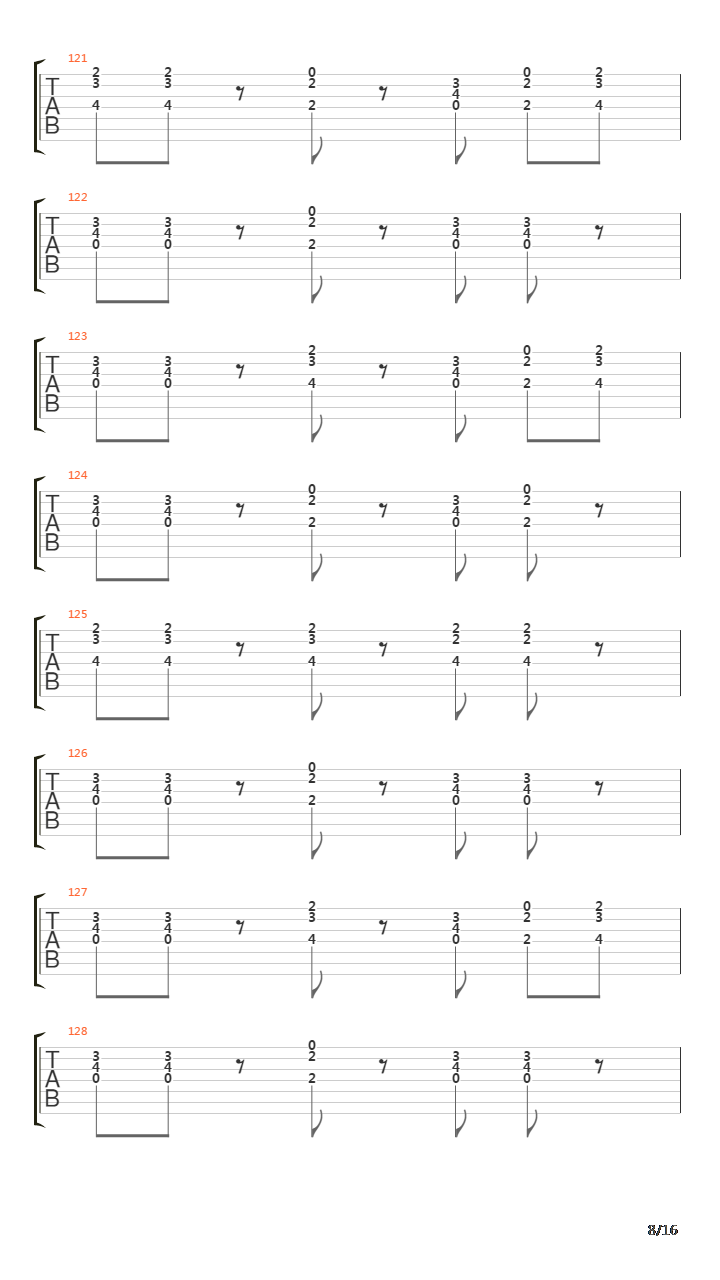 Sense Without Sanity吉他谱