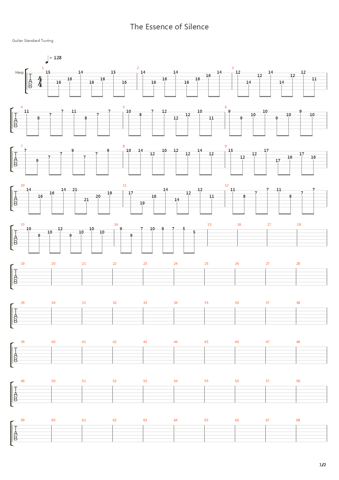 The Essence Of Silence吉他谱