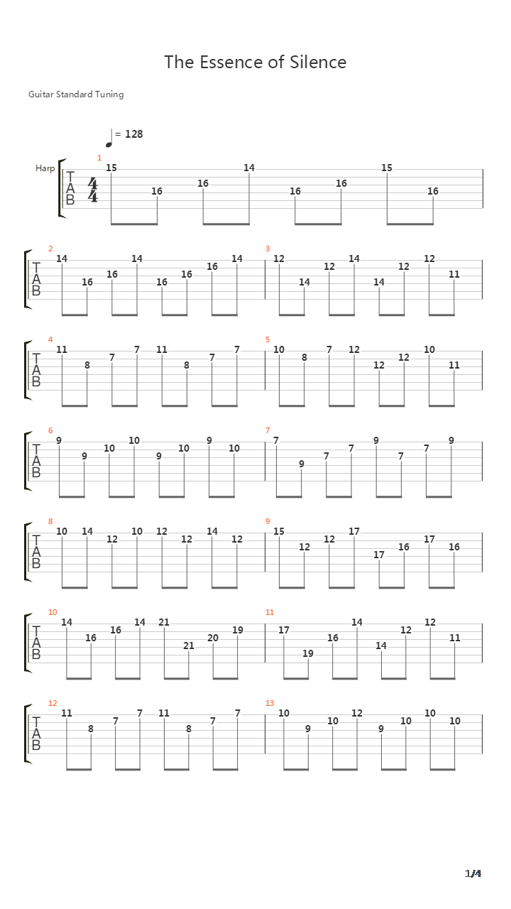 The Essence Of Silence吉他谱