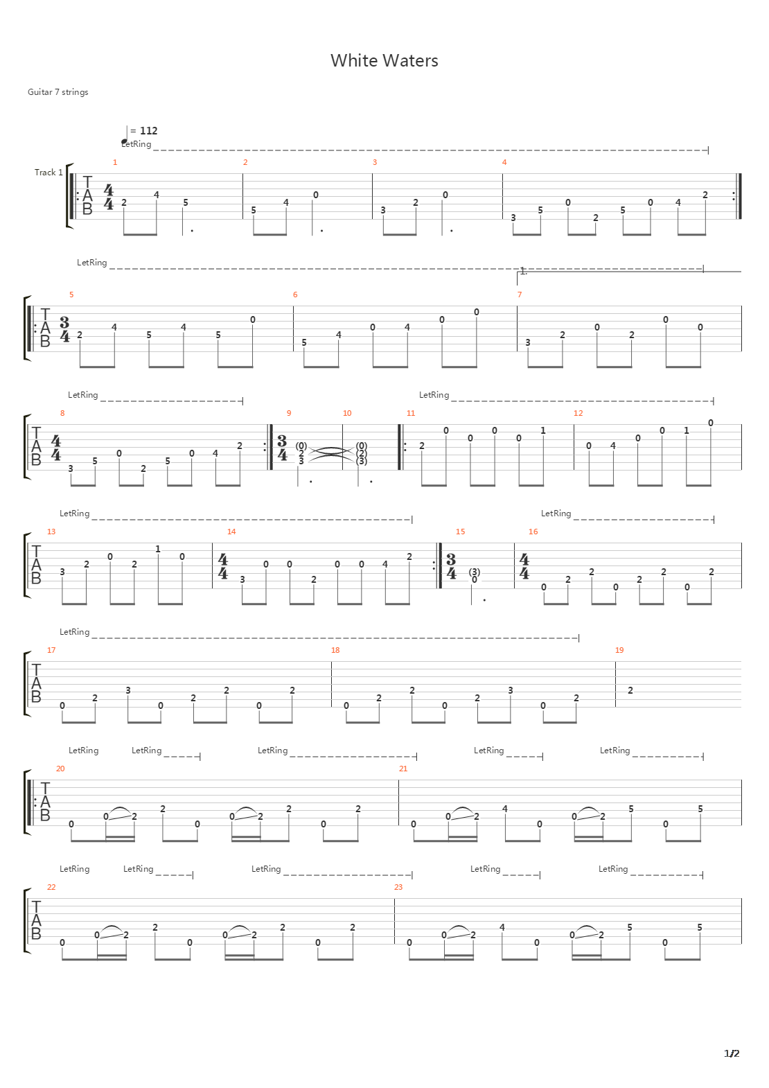 White Waters吉他谱