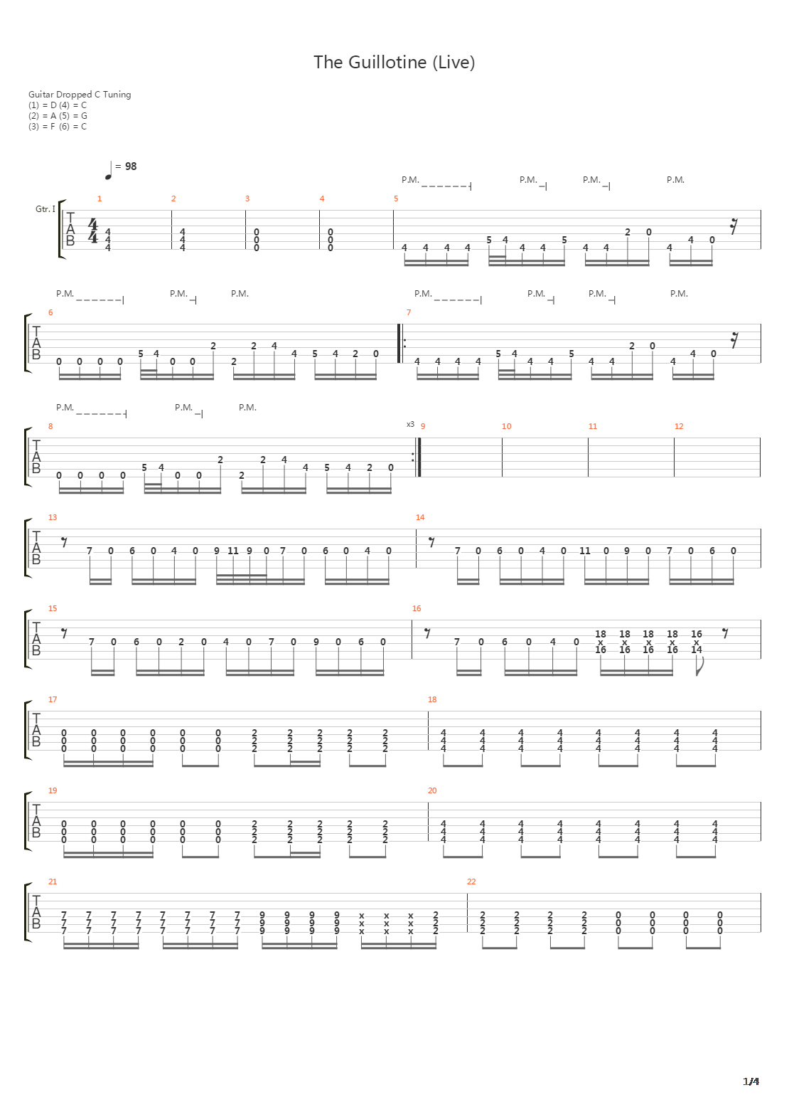 Guillotine吉他谱