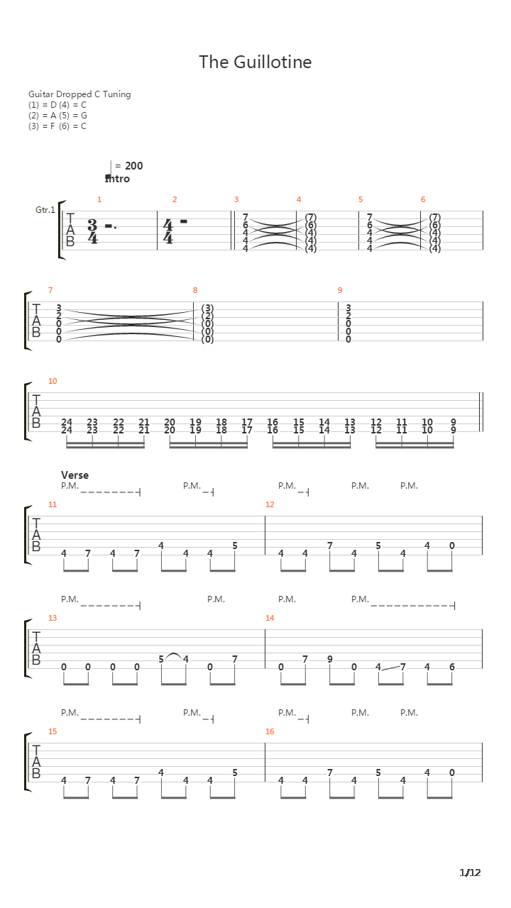 Guillotine吉他谱