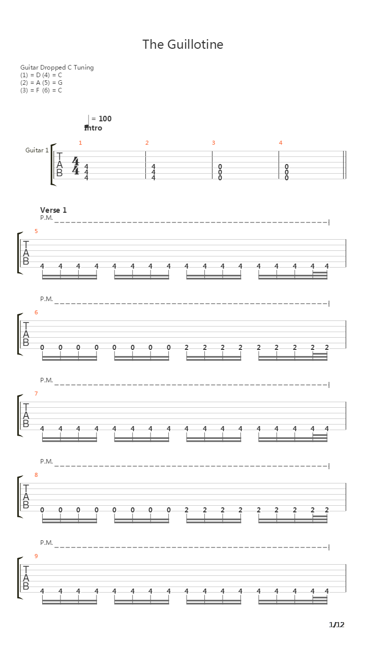 Guillotine吉他谱