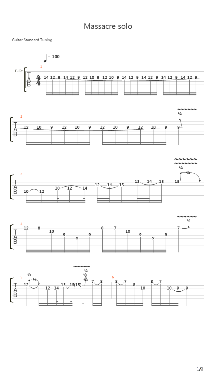 Massacre吉他谱
