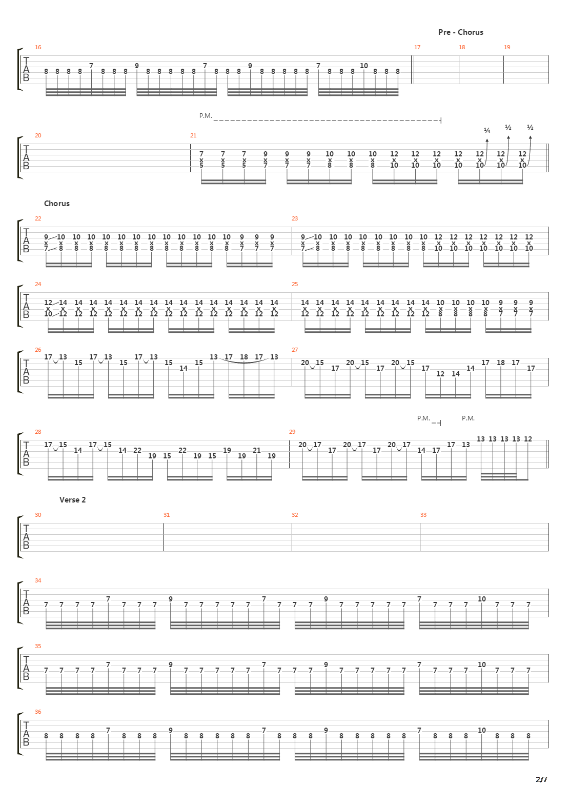 The Aftermath G3吉他谱