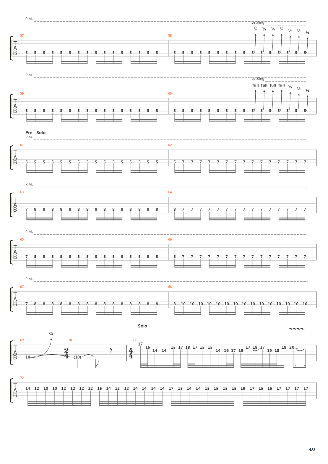 The Aftermath G3吉他谱