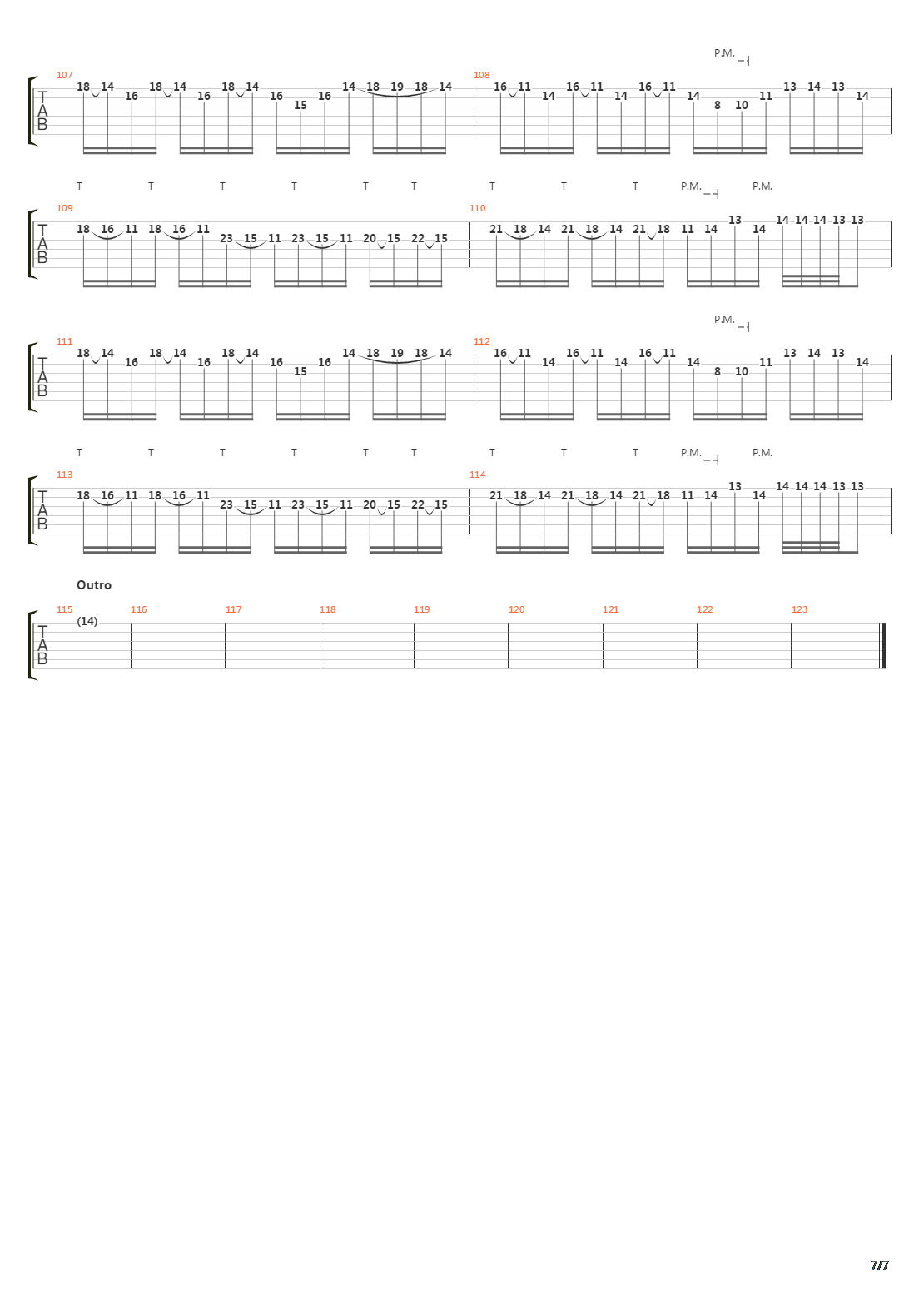 The Aftermath G3吉他谱