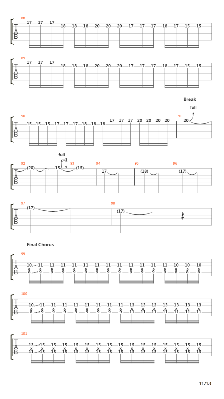 The Aftermath G3吉他谱