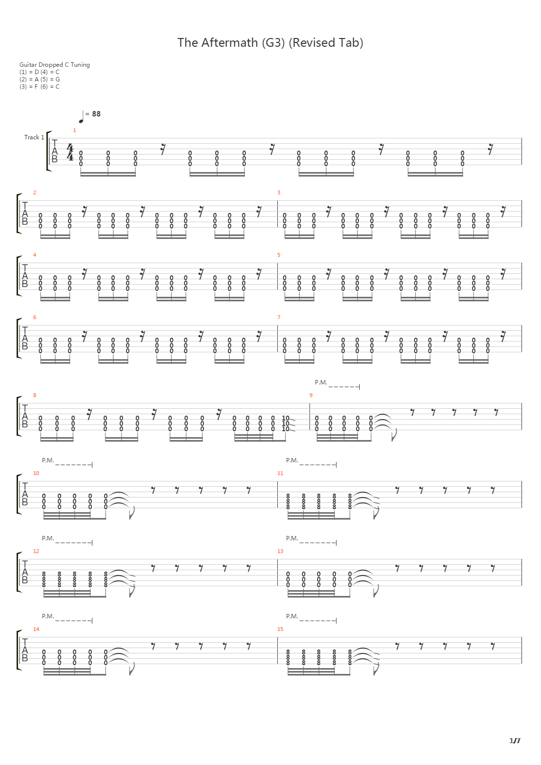 The Aftermath G3吉他谱