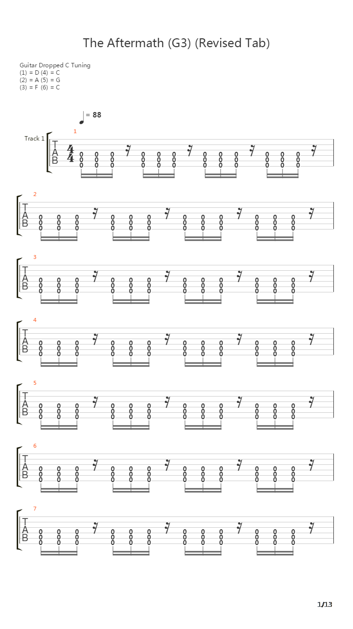 The Aftermath G3吉他谱