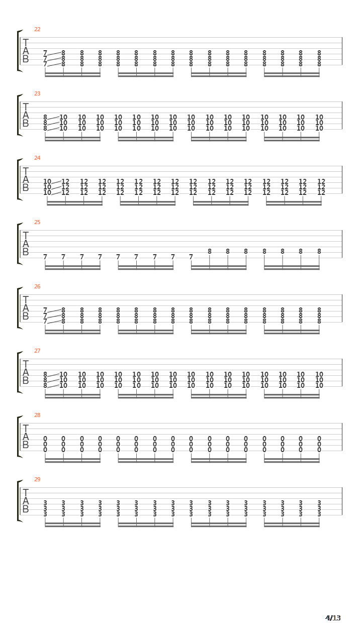 The Aftermath G3吉他谱