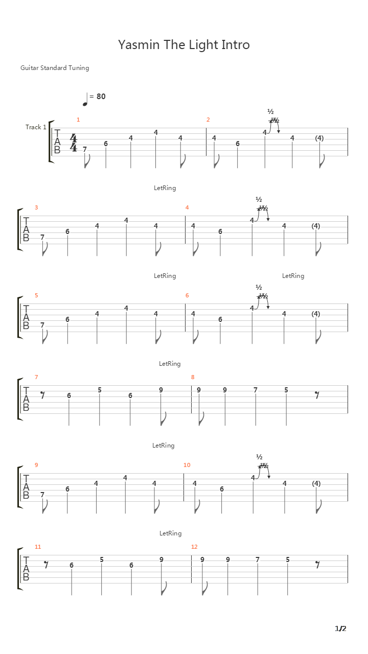 Yasmin The Light吉他谱