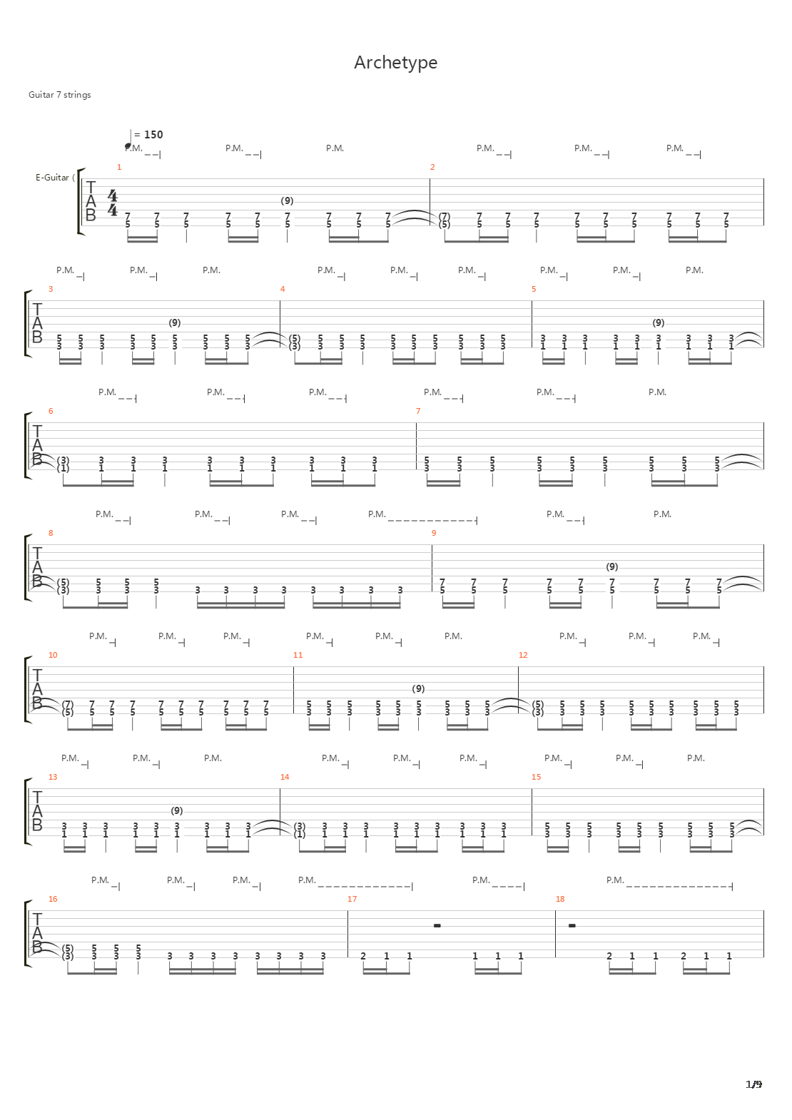 Archetype吉他谱