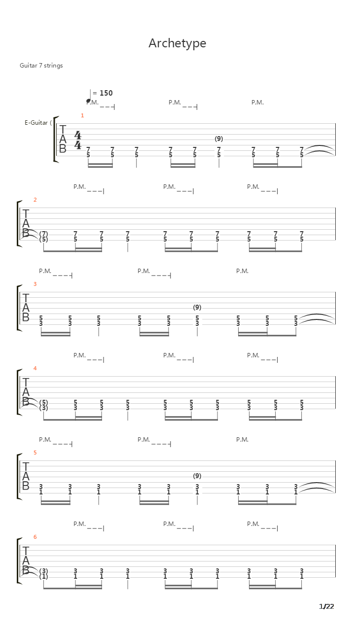 Archetype吉他谱