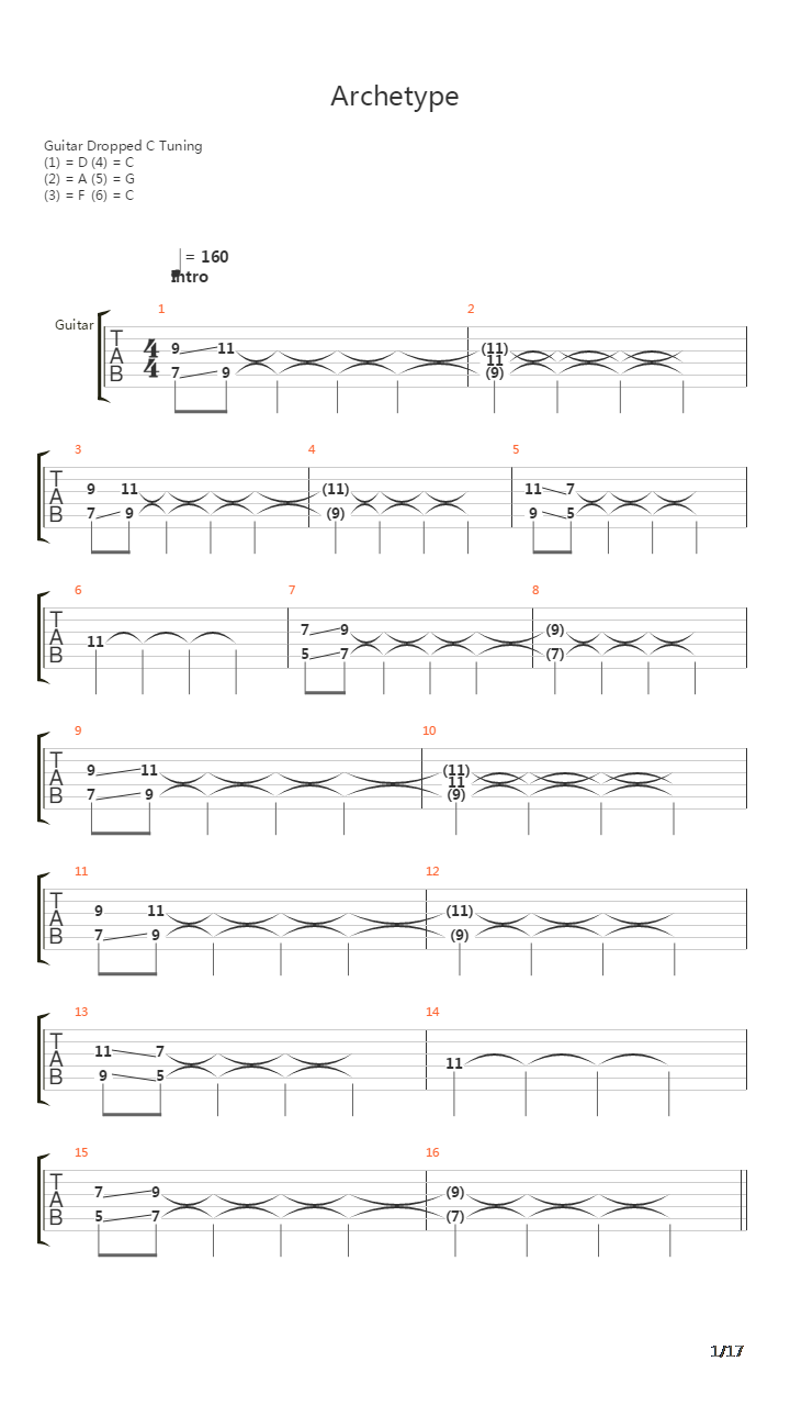 Archetype吉他谱