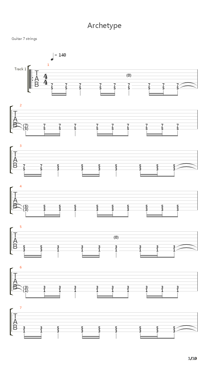 Archetype吉他谱