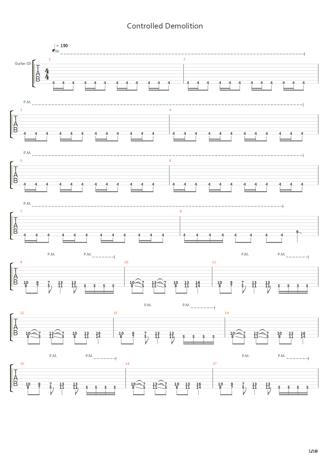 Controlled Demolition吉他谱