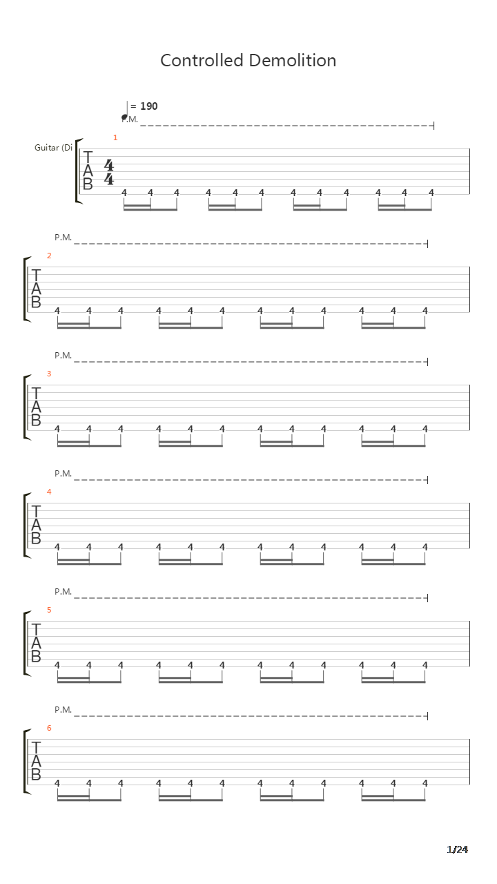 Controlled Demolition吉他谱