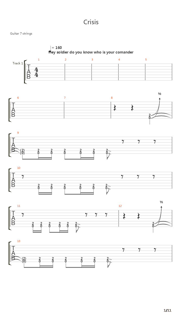 Crisis吉他谱