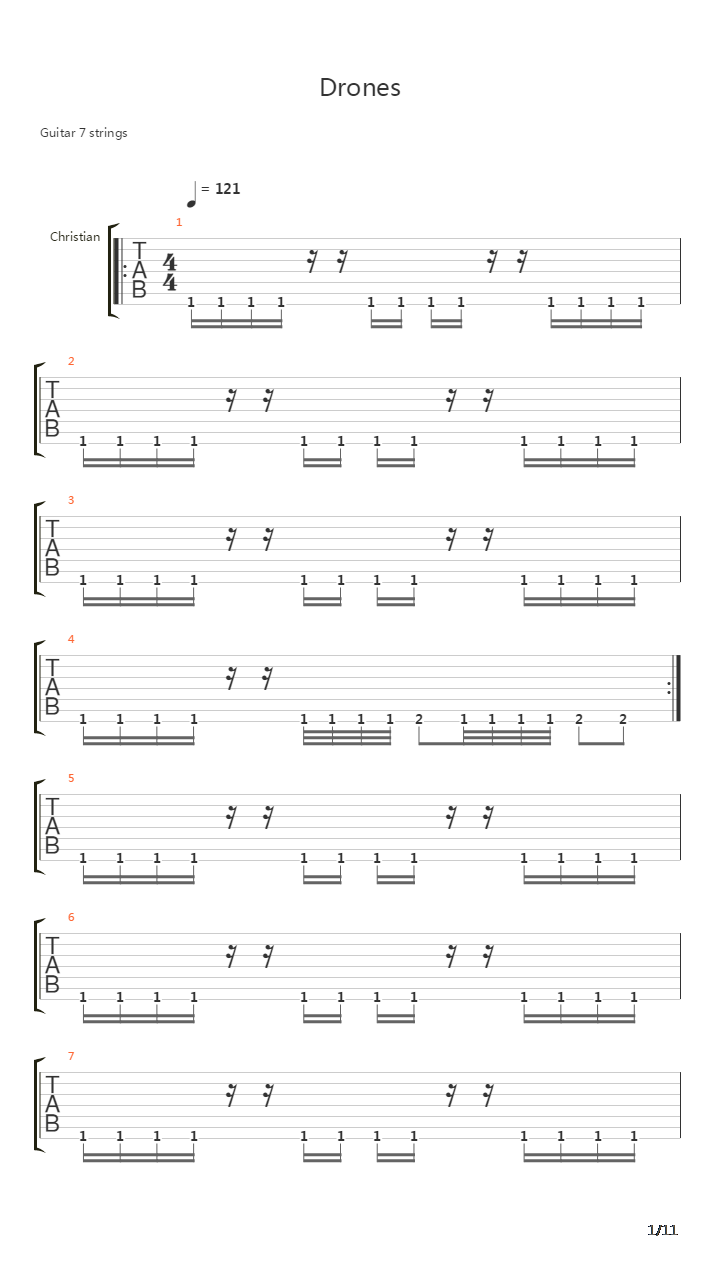 Drones吉他谱