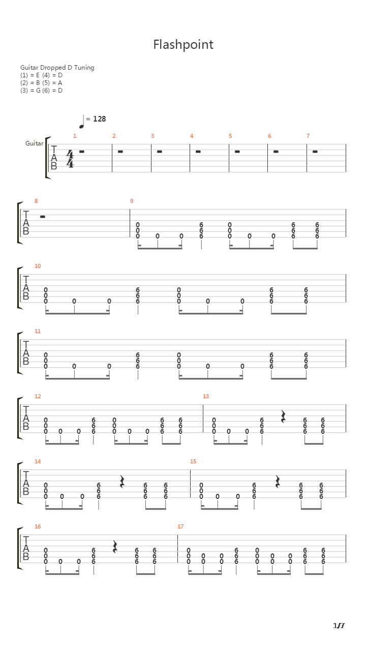 Flashpoint吉他谱