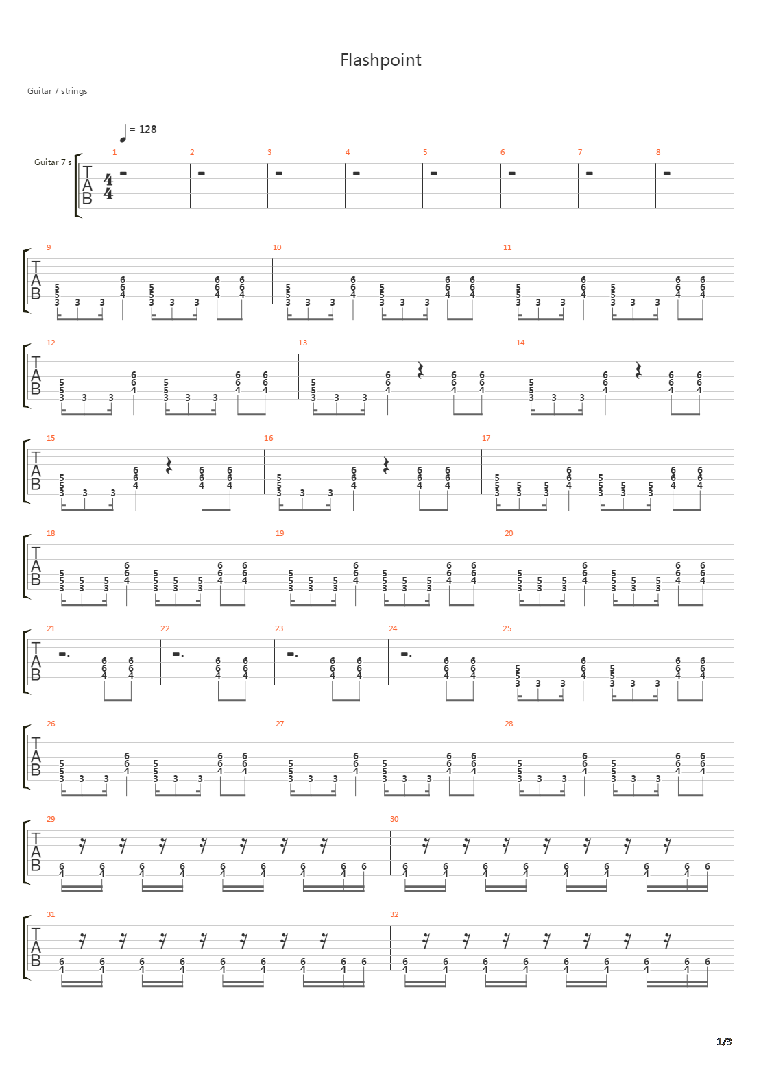 Flashpoint吉他谱