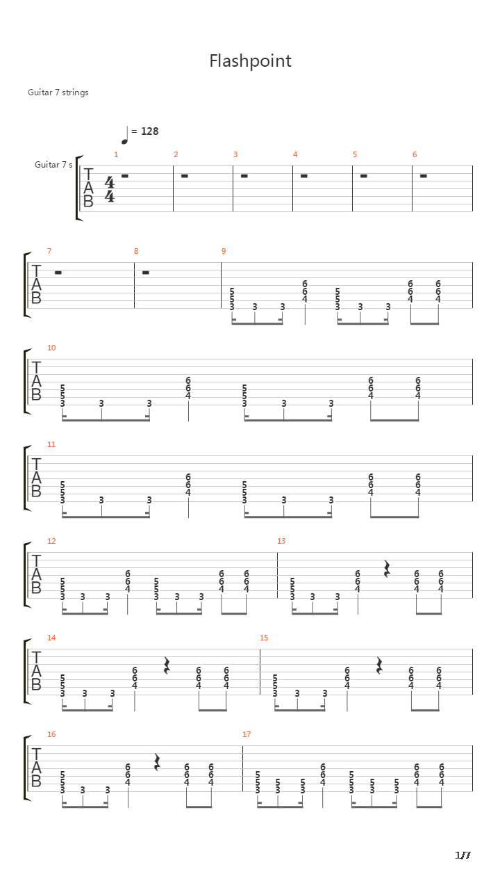 Flashpoint吉他谱