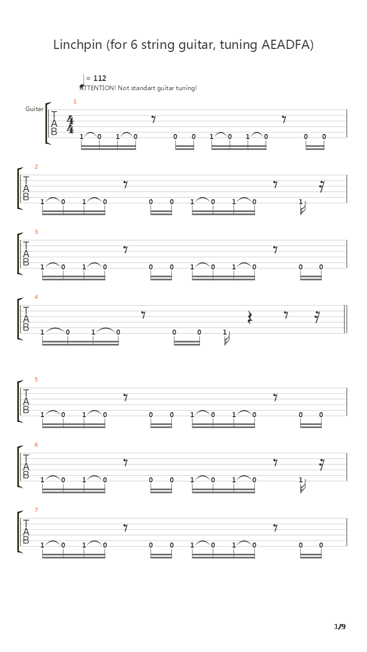 Linchpin吉他谱