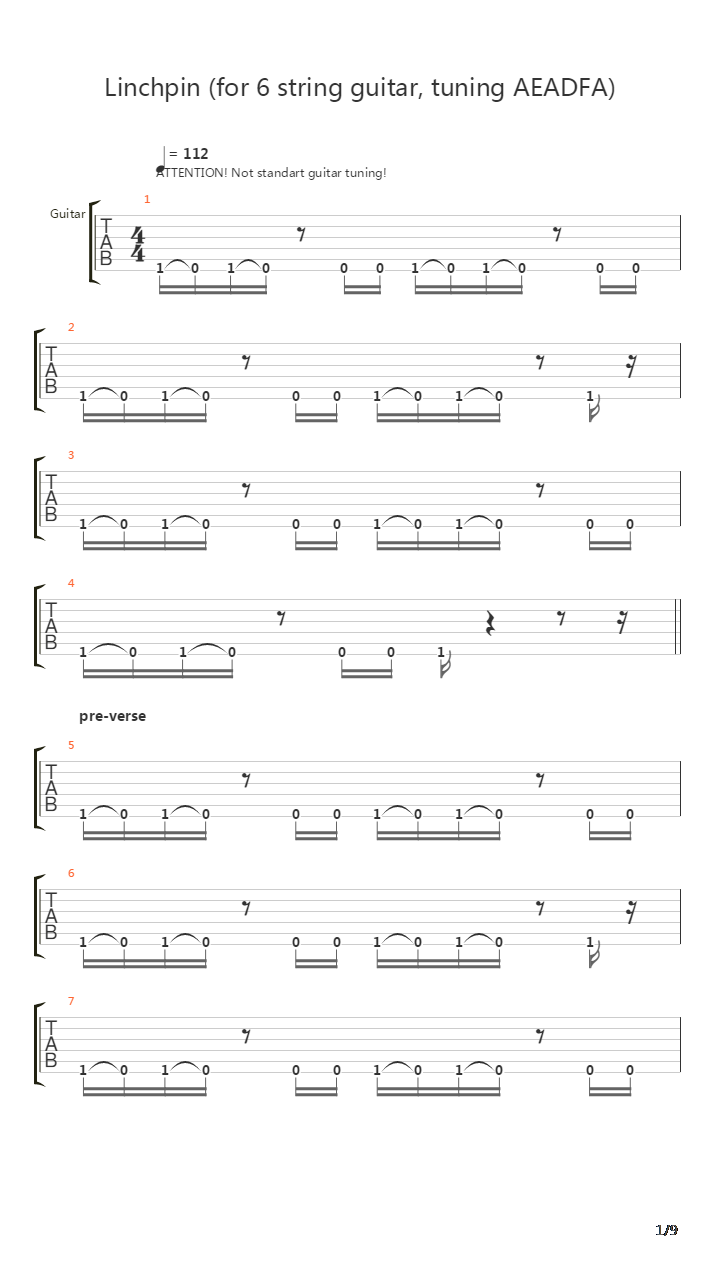 Linchpin吉他谱