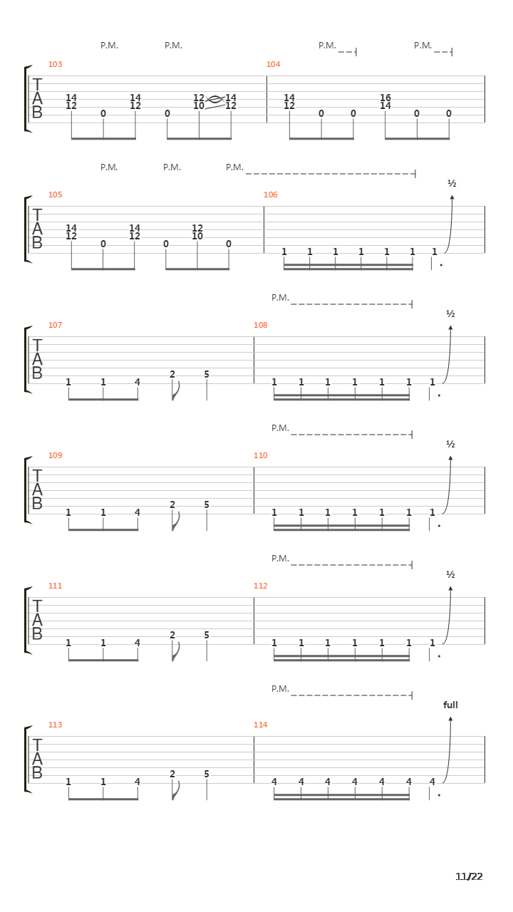 Mechanize吉他谱