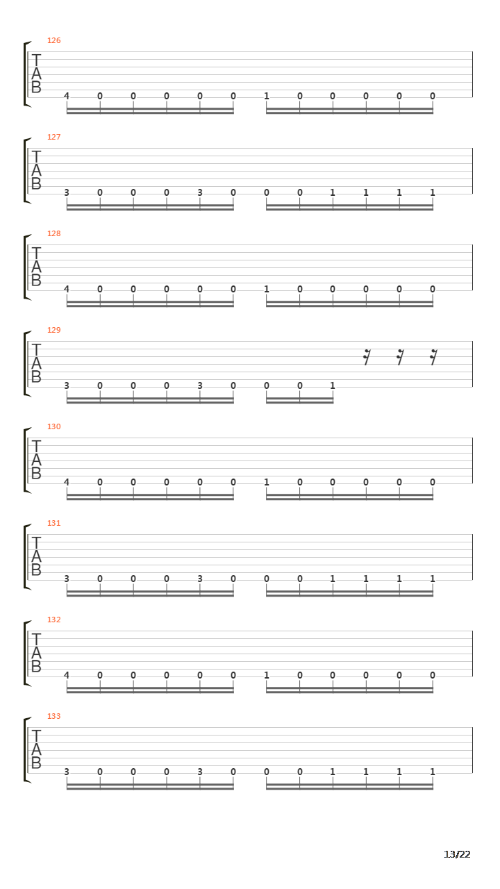 Mechanize吉他谱