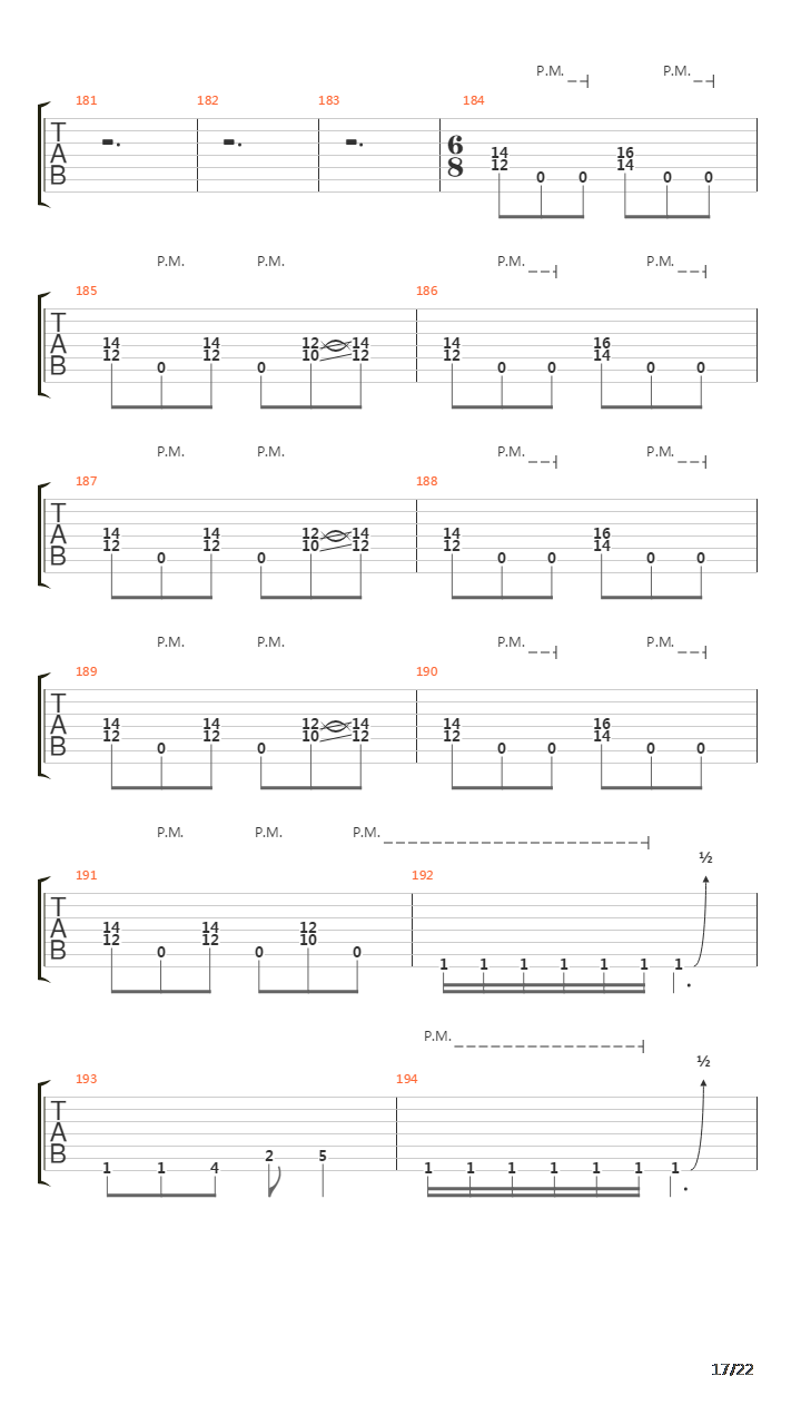 Mechanize吉他谱