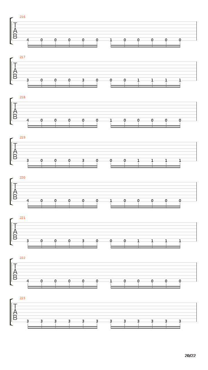 Mechanize吉他谱