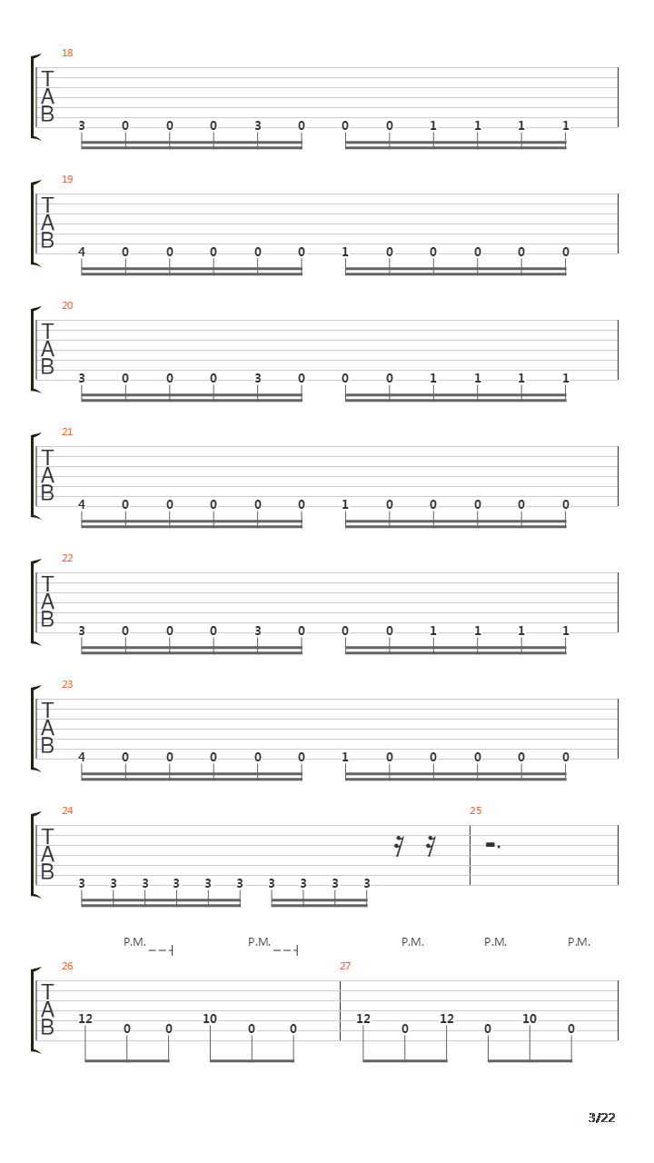 Mechanize吉他谱