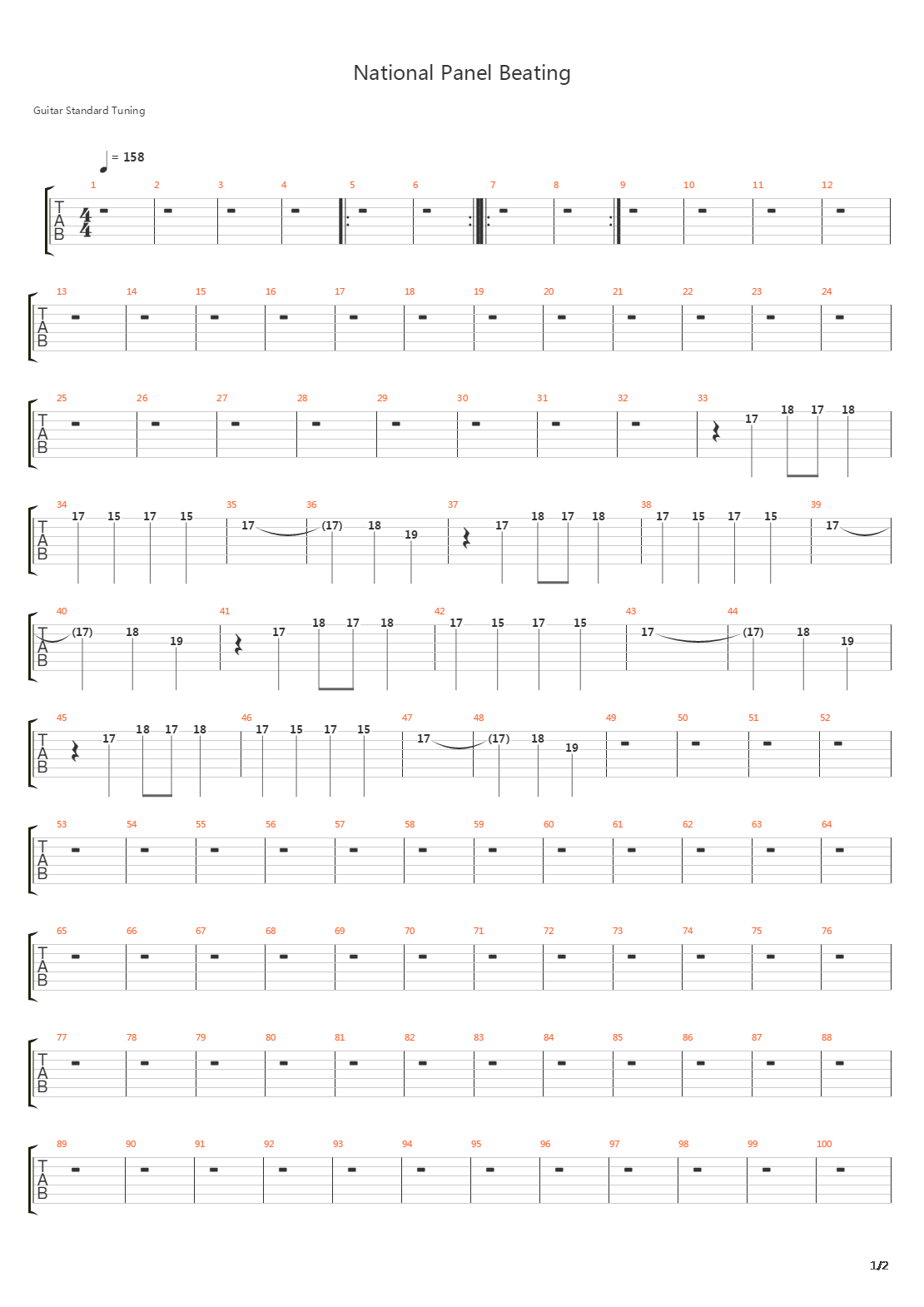 National Panel Beating吉他谱