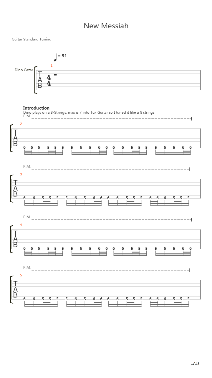 New Messiah吉他谱