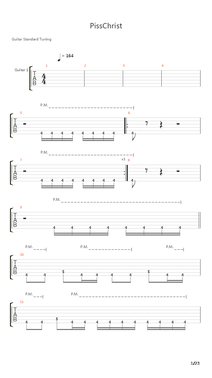 Pisschrist吉他谱